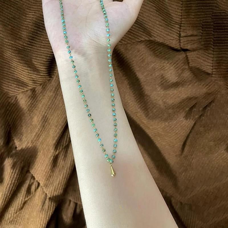 Water Drop Retro Design Temperament Entry Necklaces