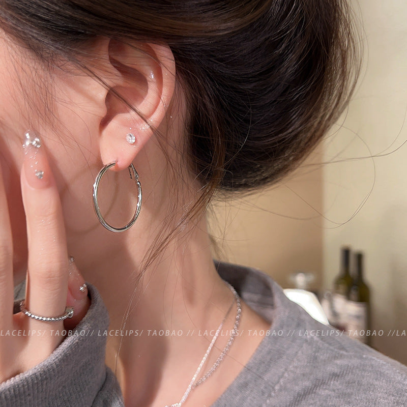 Big Ear Cold Wind Simple Female Everyday Joker Earrings