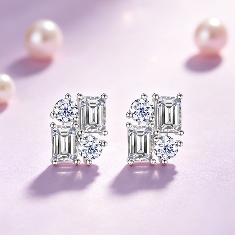 Women's Rectangular Rules Auricular Needle Simple Daily Holiday Gifts Light Earrings