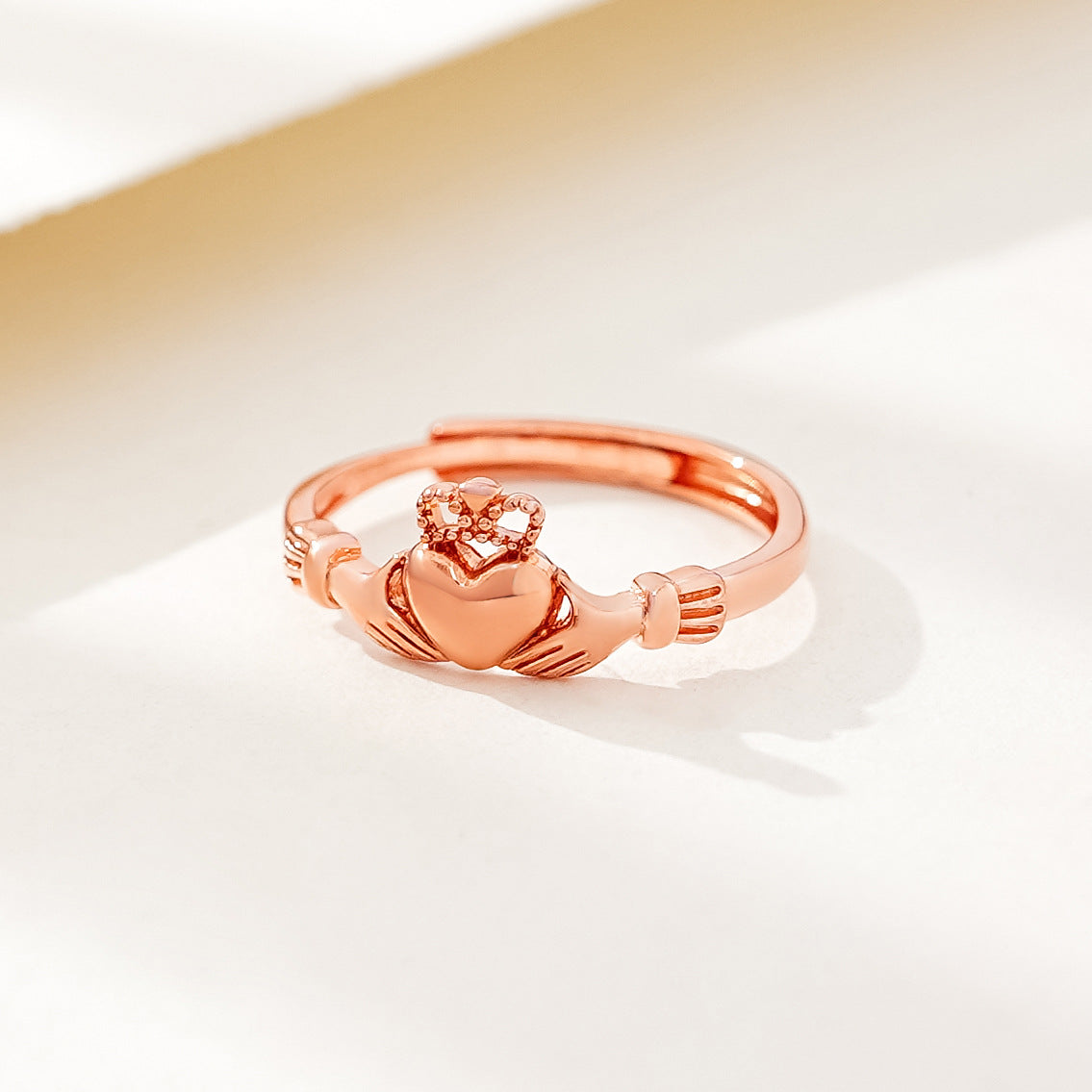 Heart-shaped Female Special Interest Light Luxury Opening Fashion Ring