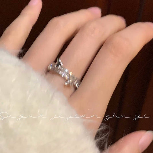 Female Light Luxury Minority Design Sense Advanced Index Ring