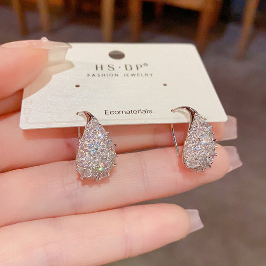 Exquisite Affordable Luxury Fashion Zirconium Drop-shaped Personality High Sense Rings