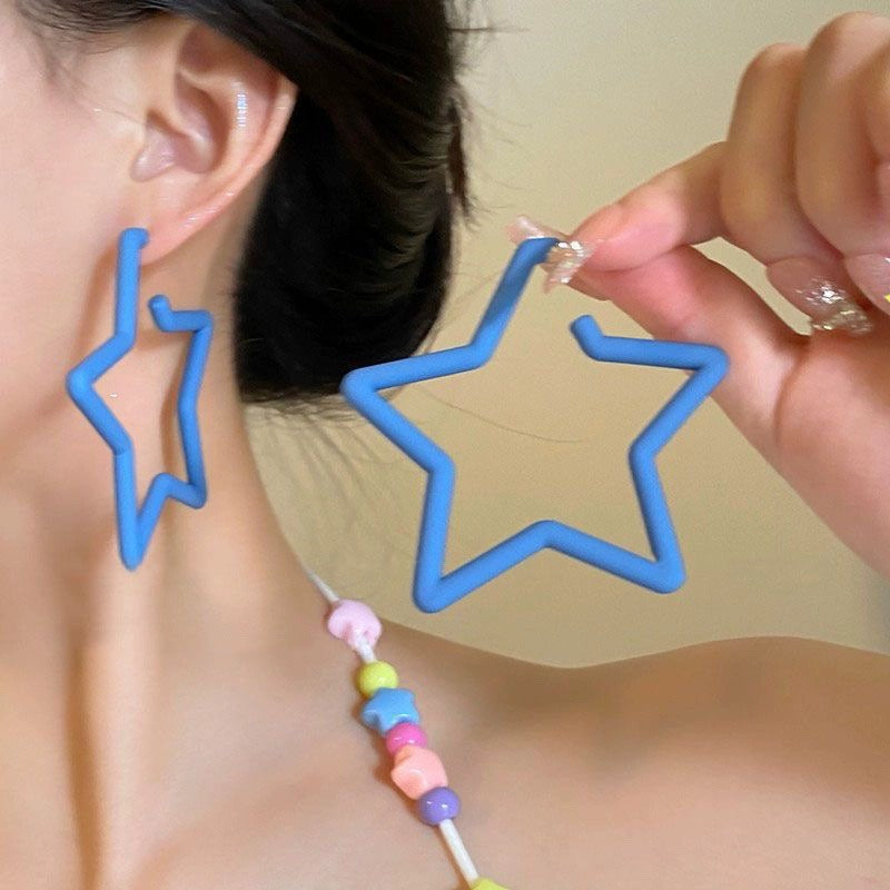 Women's Preppy Girly Style For Trendy Candy Color Earrings