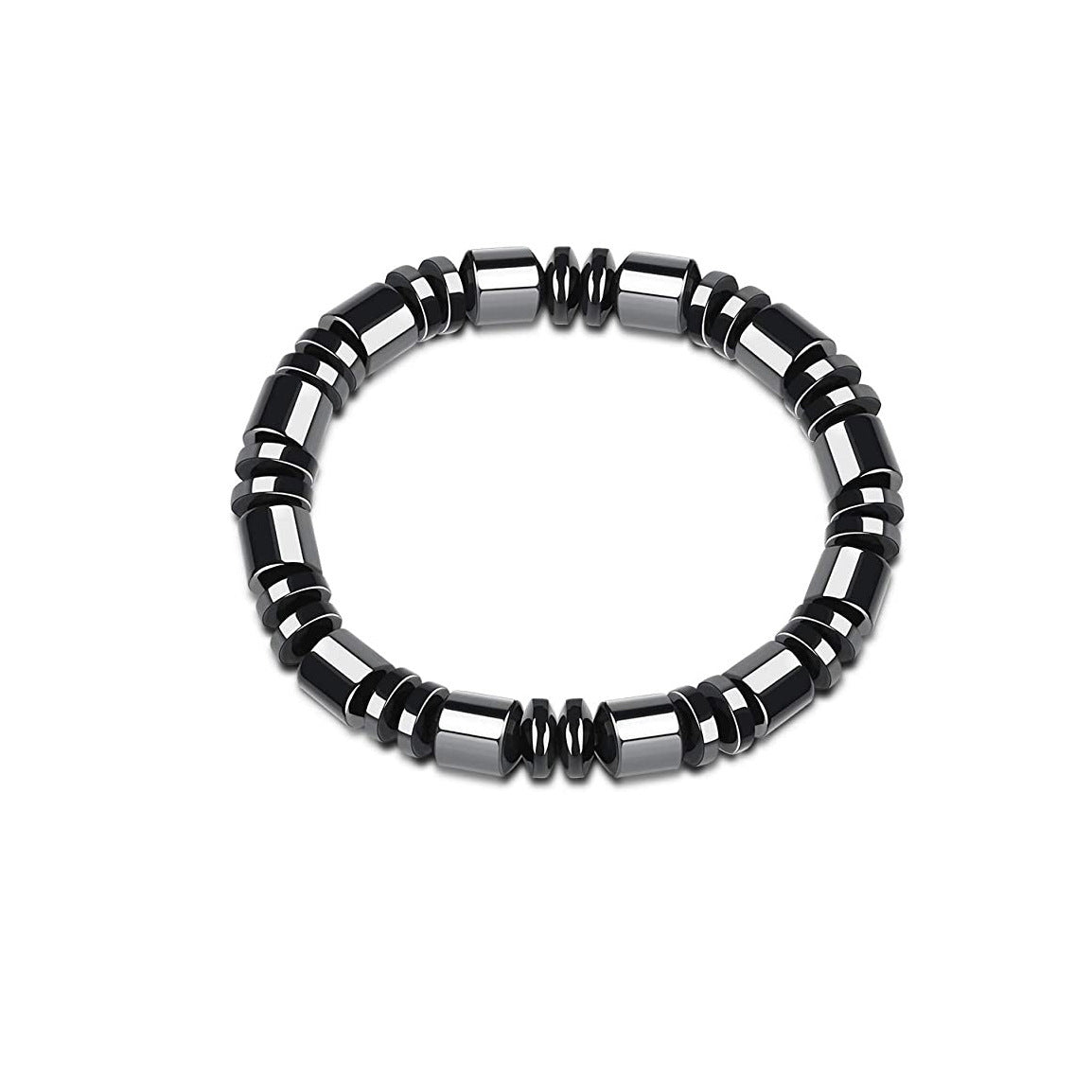 Women's & Men's Obsidian Magnet Yoga String Beads Elastic Bracelet